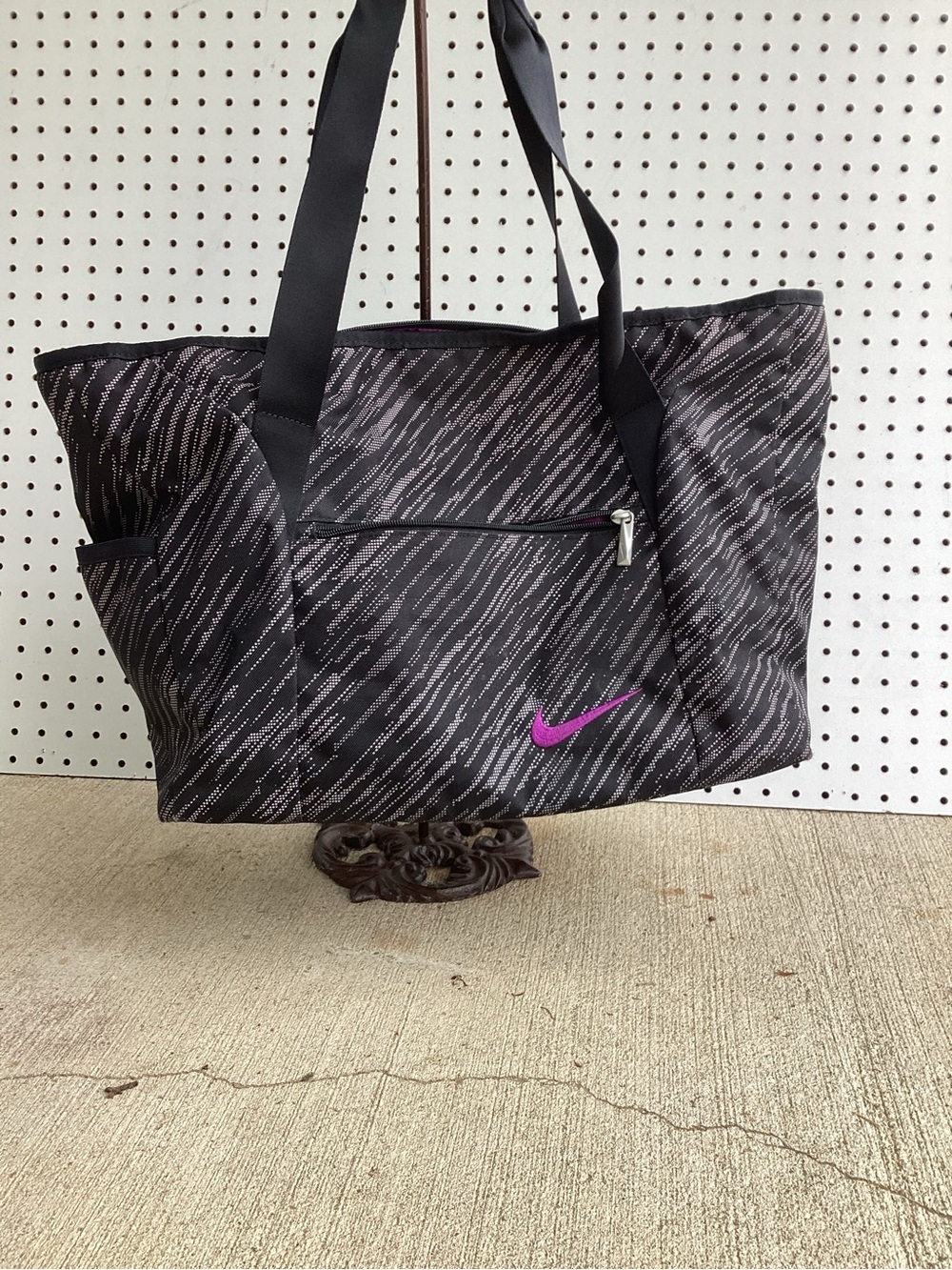 Nike Black Tote with Pink Swoosh